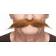 Extra Wide Wild West Moustache | Auburn Brown