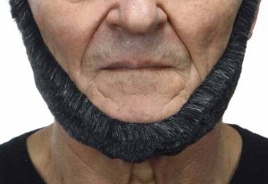 Jawline Beard Black with grey