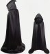 Black Satin Cape | 59 Inch