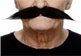 Extra Wide Wild West Moustache | Black