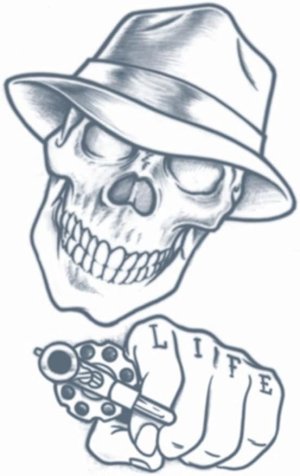 Tattoo FX | Prison Stick up Skull